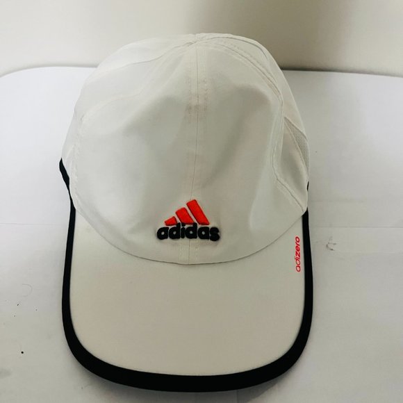 Adidas Baseball Cap One Size White Unisex Adjustable Adizero Solid Knit Polyes - Picture 2 of 5